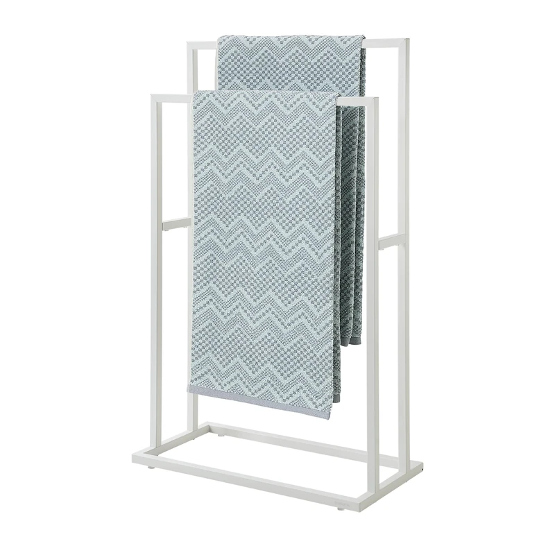 Sealskin Towel Rack, Metal, White, 24x48x12 cm