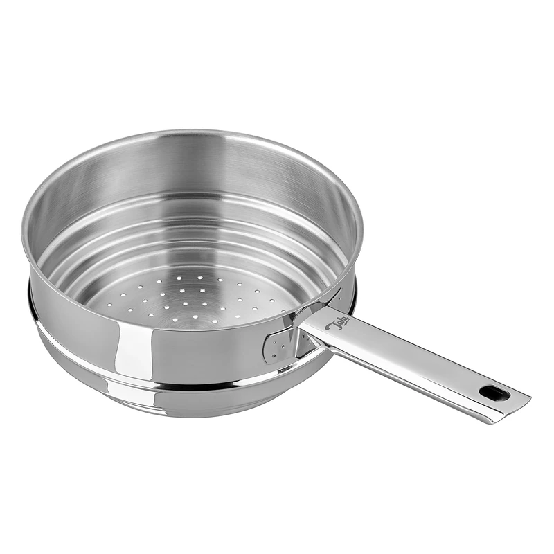 Tala Performance Stainless Steel Multi Steamer with Long Handle, fits 16, 18 and 20cm saucepans. Made in Portugal, with Guarantee, Metallic Silver