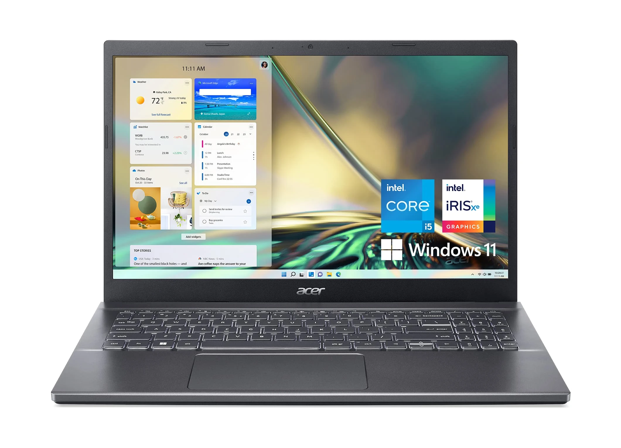 acer Aspire 5 A515-57-53T2 Slim Laptop | 15.6" Full HD IPS Display | 12th Gen Intel Core i5-1235U | 8GB DDR4 | 512GB NVMe SSD | Wi-Fi 6 802.11ax | Thunderbolt 4 | Keyboard