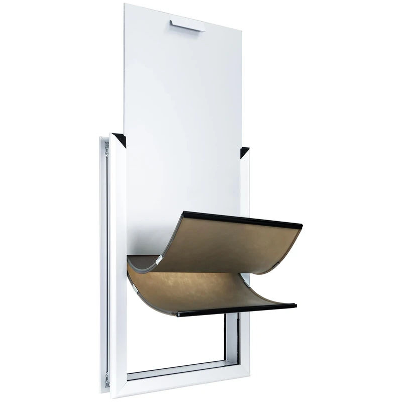 HANIML Giant Dog Door for Exterior Doors: Heavy Duty Aluminum Doggie Door, Extreme Weather Doggy Door for Large and Extra Large Dogs Up to 220 lbs, Dual Flap Insulated Dog Door, Lockable