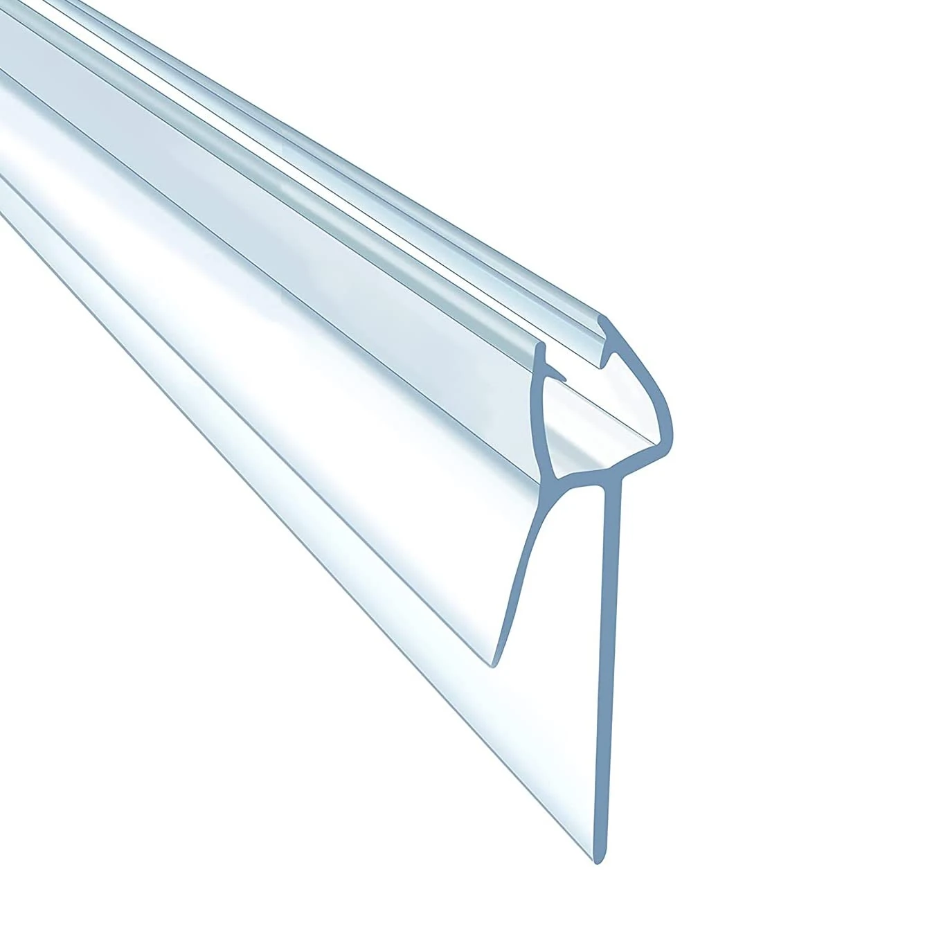 Shower Screen Seal Strip,4-6mm Glass Thickness Shower Door Seal Strip Replacement with Adjustable Length of 90cm Effectively Stop Water Flow Leaks,Wide Sides for 10-20mm Gap,Transparent