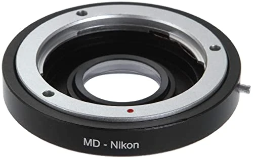 Hersmay Lens Adapter Ring for Minolta MD/MC Lens to NIK0N F AI Mount Camera with Optical Glass For Nikon D750,D810,D7500,D7200, D7100, D7000, D5600, D5400, D5300, D5200,D3300,D3200,D90, D4, D3X,D2