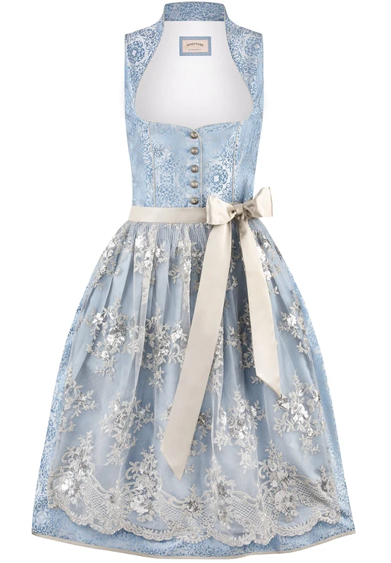 Stockerpoint Women's Dirndl Odina Special Occasion Dress, Smoke Blue, 36