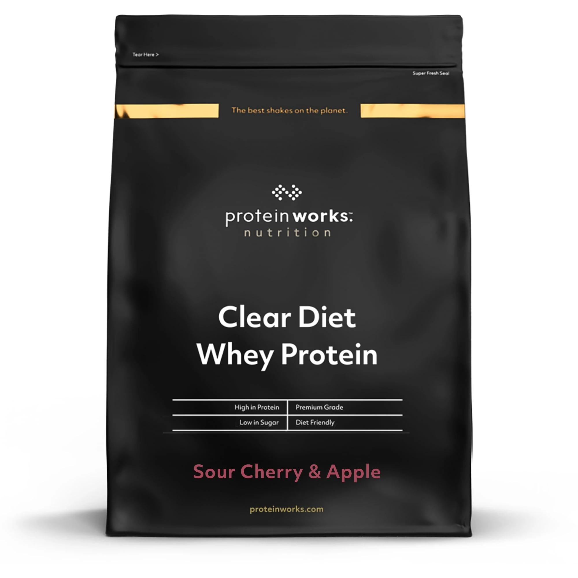 Protein Works - Clear Diet Whey Protein Isolate Powder, Sour Cherry & Apple, 20 Shakes, Refreshing High Protein Drink, 500g