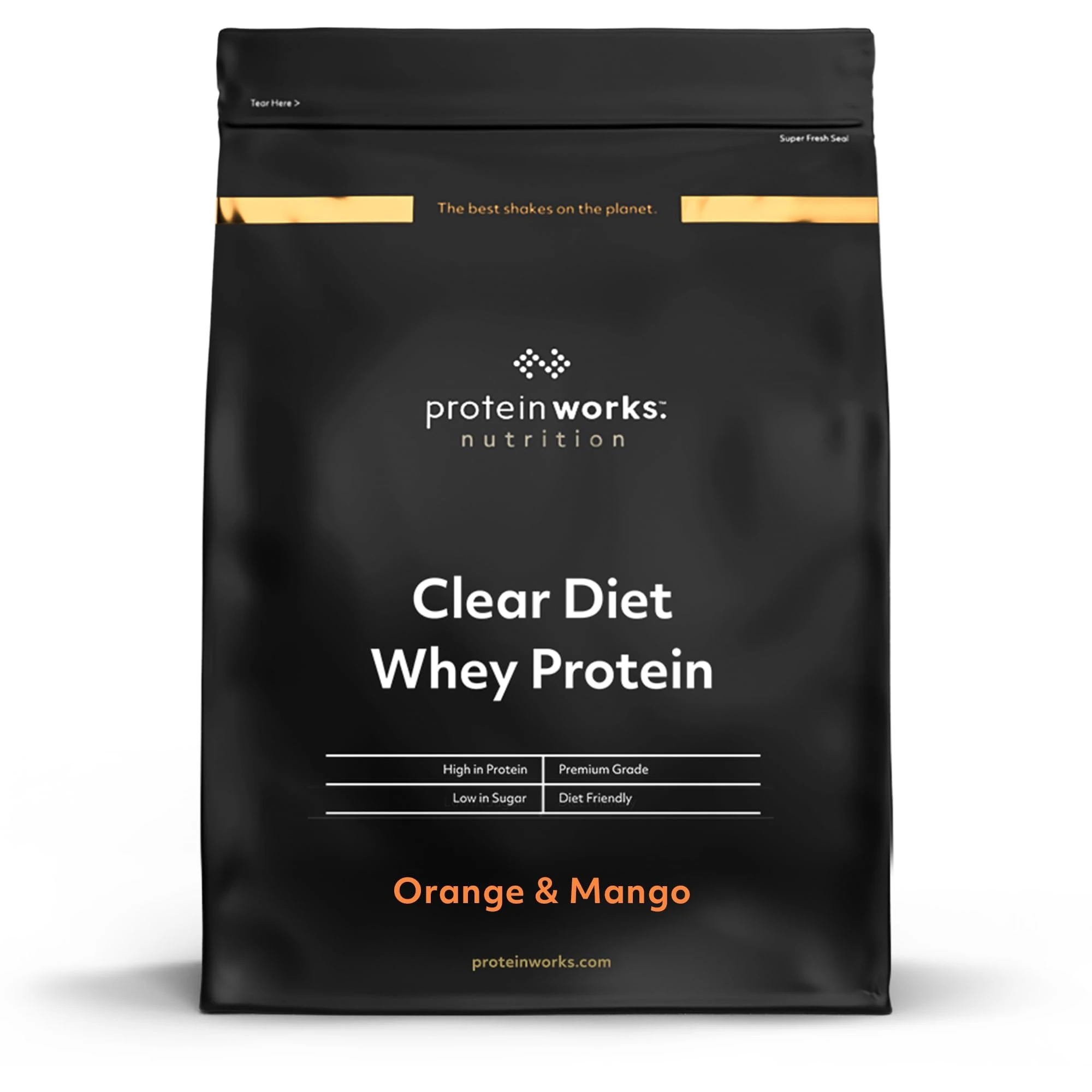 Protein Works - Clear Diet Whey Protein Isolate Powder, Orange & Mango, 20 Shakes, Refreshing High Protein Drink, 500g