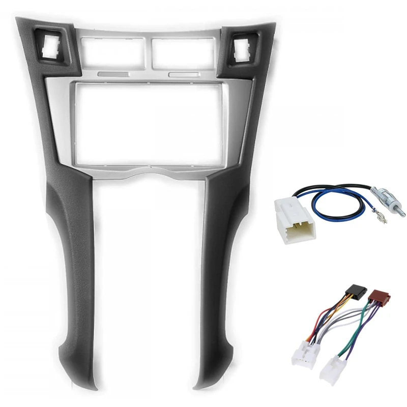 Sound-day Double DIN Car Radio Installation Kit, 2 DIN Front Panel Frame, compatible with Toyota Yaris 2005-2010, Vitz 2005-2010, Platz 2005-2010