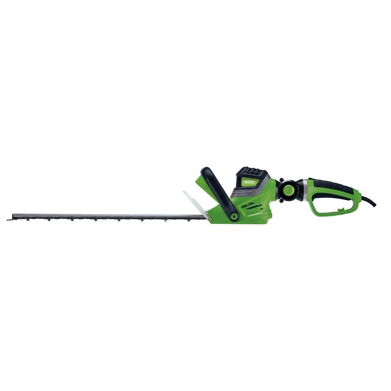 Draper 600W Electric Hedge Trimmer 230V | 10m Power Cable | 550mm x 24 mm Cutting Length | Double Action Blades | Quick Stop Brake | Pruning Gardening Tool | 03707
