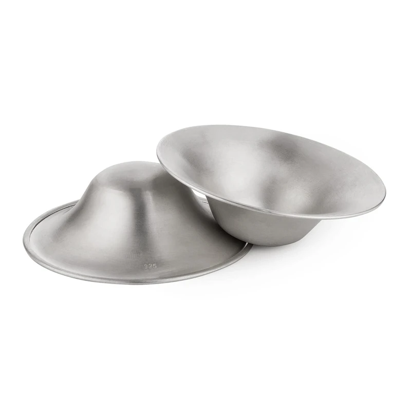 Otto Angelino Silver Nursing Cups - Reusable Nipple Shields - Image 1