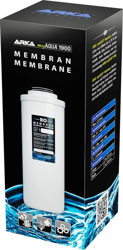 ARKA - myAqua1900 Membrane - removes up to 99% of Harmful substances, Salts, pesticides, Heavy Metals and Bacteria from The Water,