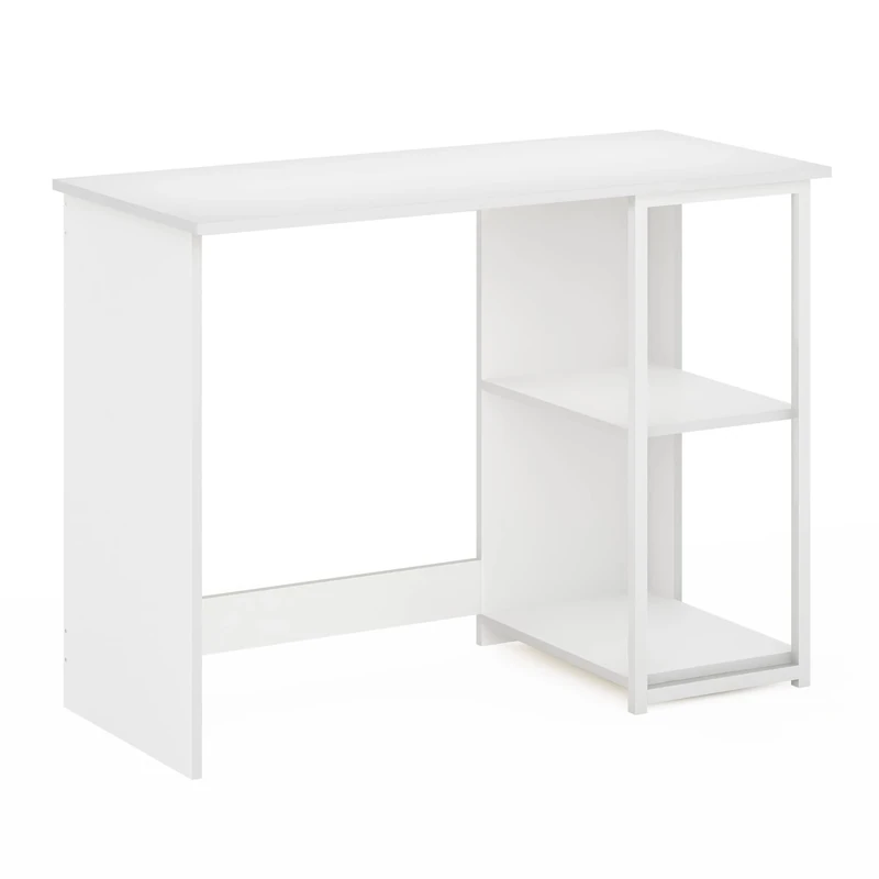 Furinno Computer Desk, Solid White/White, 74.2 (D) x 101 (W) x 45 (H) cm