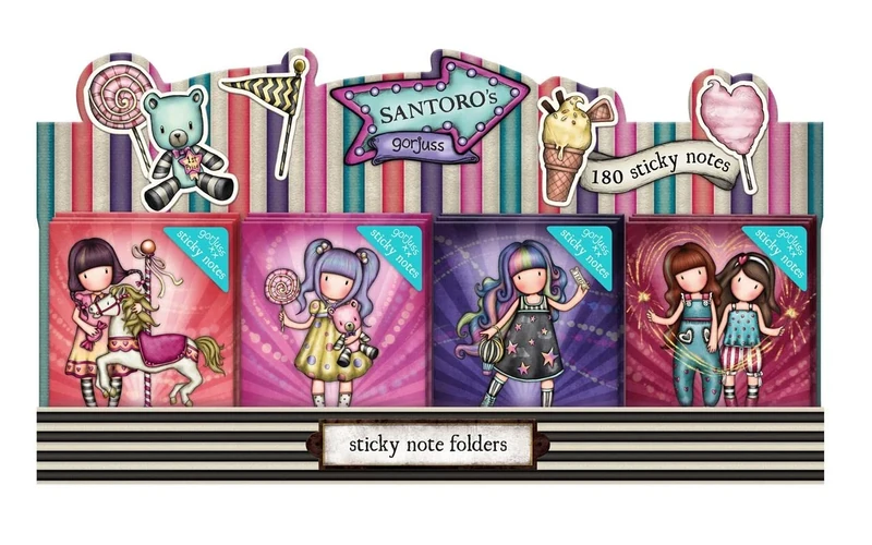 Display Notebooks Adhesive Notes Assorted Gorjuss Fairground Carousel, 315 x 95 x 84 mm - Image 1