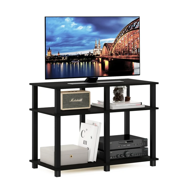 Furinno TURN-N-TUBE TV Stand, Entertainment Center, TV Console for TV up to 40 Inch, for Living Room, Bedroom, Espresso