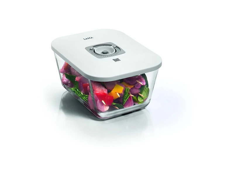 LAICA Smart Glass Vacuum Canisters, Vacuum Storage Container- for Food Storage, Food Freshness,Preserve & Marinate Vacuum Containers, 2.7L