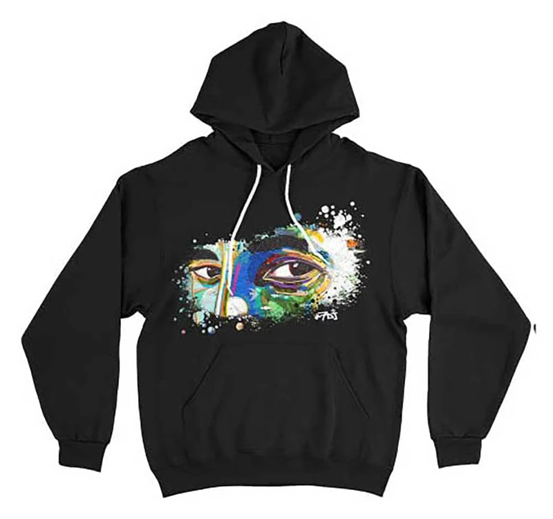 Maluma Unisex's #7dj Logo Black Hoodie Hooded Sweatshirt, XXL
