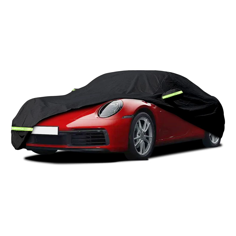 Waterproof Car Cover Replace for 1998-2024 Porsche 911 (991/992/996/997 Series) Carrera 4S/Turbo/Carrera, 6 Layers All Weather Full Car Covers with Zipper Door for Snow Rain Dust Hail Protection