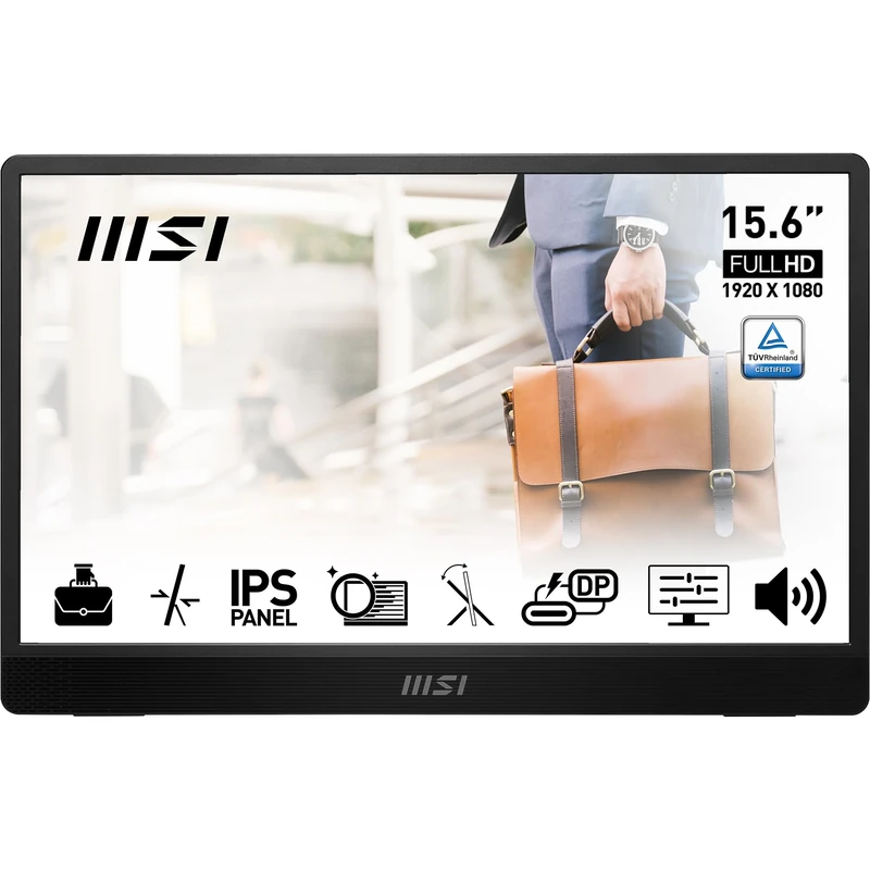 MSI Pro MP161 écran plat de PC 39,6 cm (15.6") 1920 x 1080 pixels Full HD LED Noir