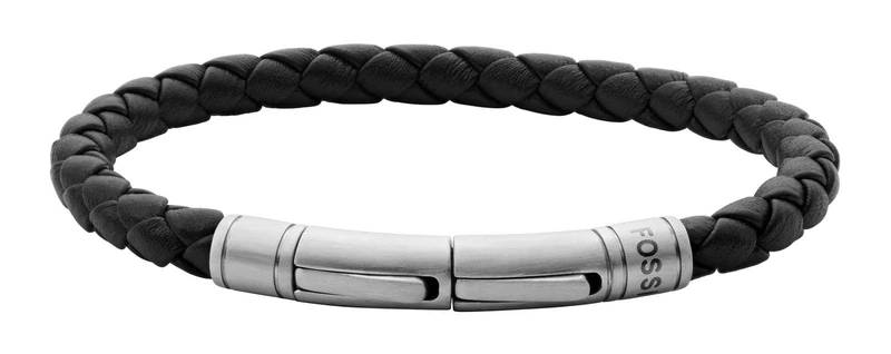 Fossil Men Leather or stainless steel adjustable closure bracelet