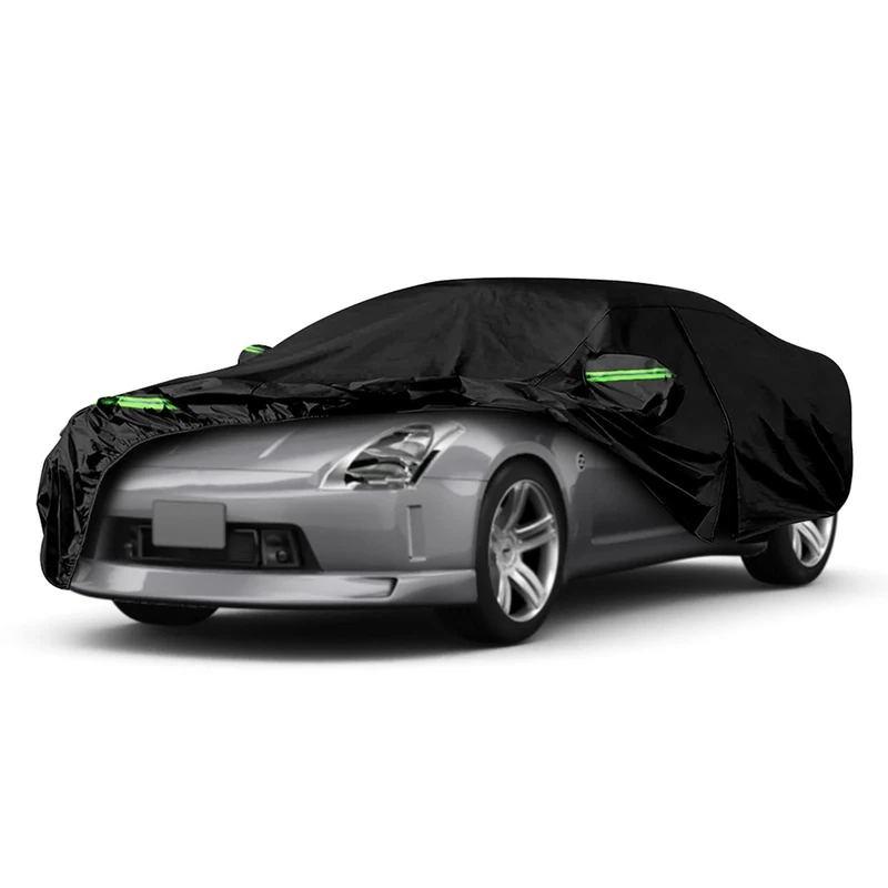 Waterproof Car Covers Replace for 2003-2009 Nissan 350Z, 6 Layers 210T Custom-Fit Outdoor All Weather Full Car Covers with Zipper Door for Snow Rain Dust Hail Protection