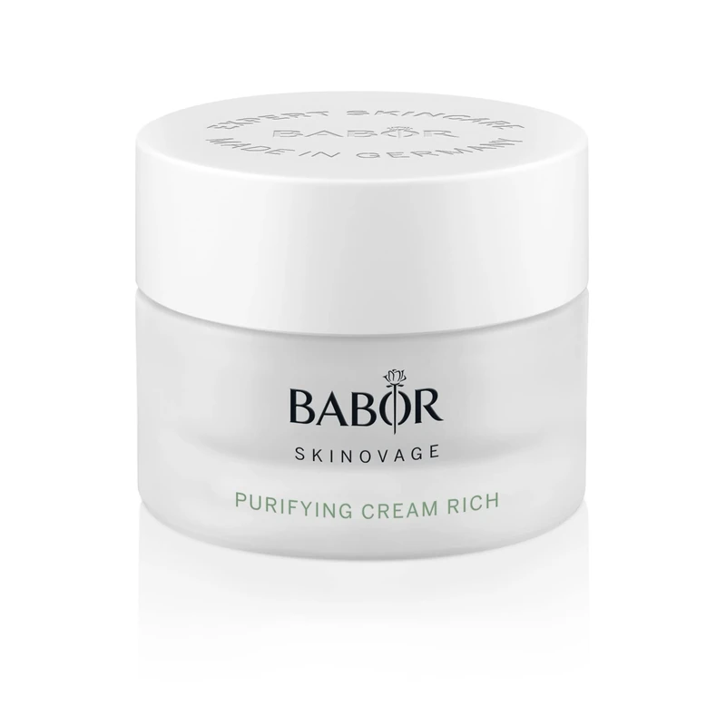BABOR SKINOVAGE Purifying Cream rich, Rich facial cream for impure skin, Clarifying and pore-refining facial care, Vegan, 50 ml