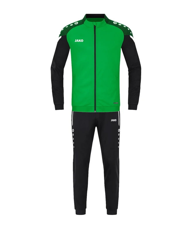 JAKO Men's Polyester Performance Tracksuit, Soft Green/Black, 4XL