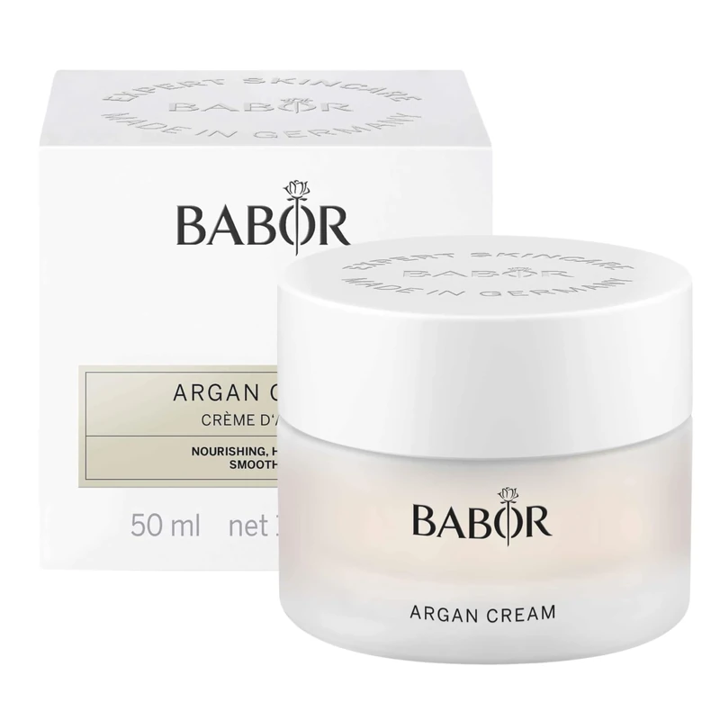 BABOR CLASSICS Argan Cream, Rich face cream for dry skin, With argan oil and vitamin E, Vegan formula, Without alcohol, 50 ml