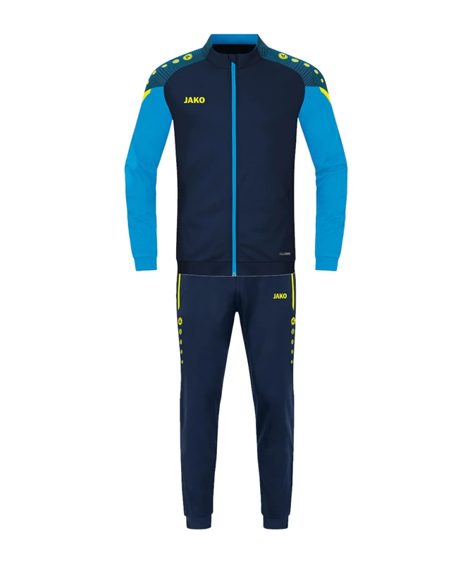 JAKO Men's Polyester Performance Tracksuit, Navy/Jako Blue, S