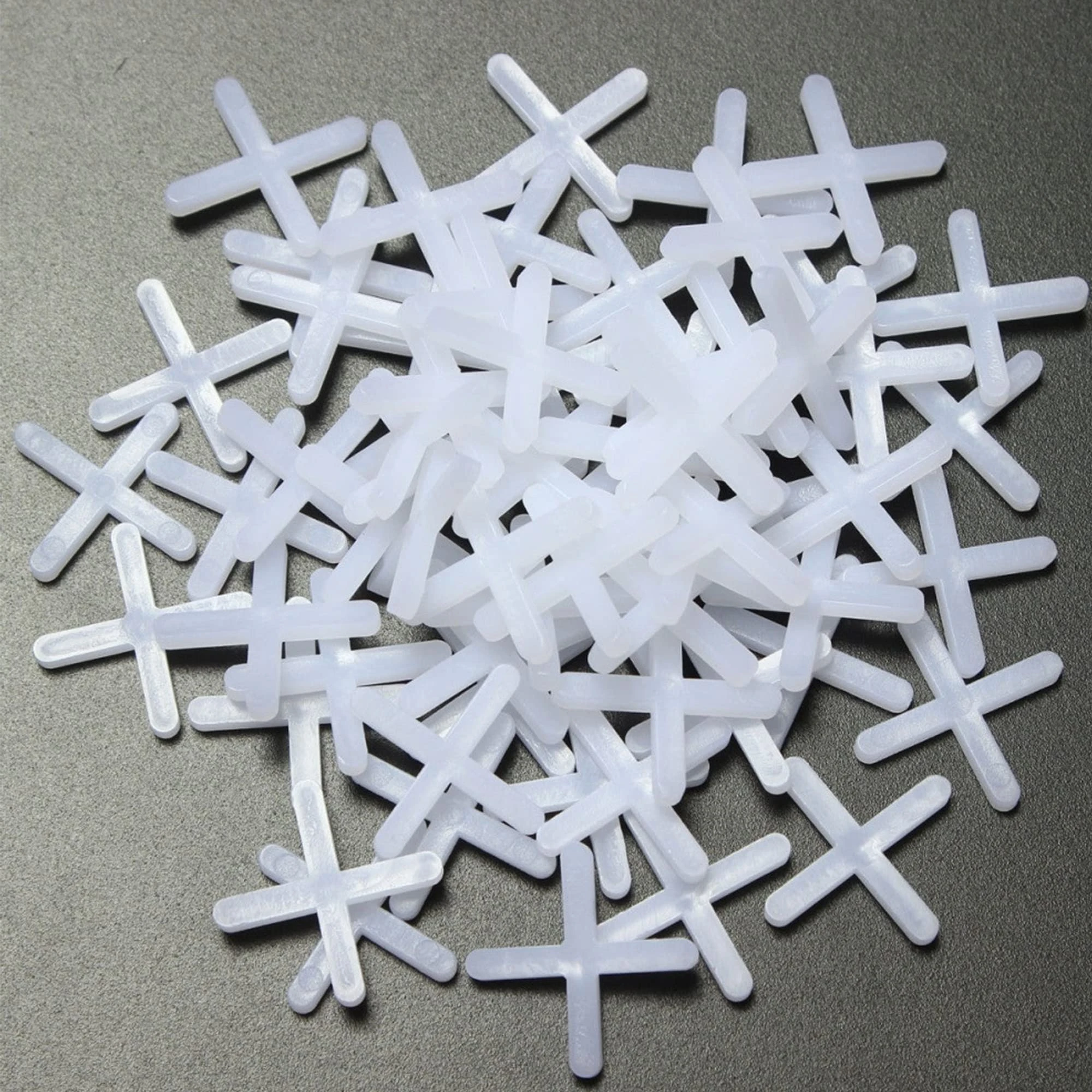 300PCS Tile Spacers,Decorative Tile, 2mm Tile Spacers, Plastic Cross Tile Gasket,Slab Spacers, for Tile Fixing Mat Road Mat Garden Slab Tile Leveling