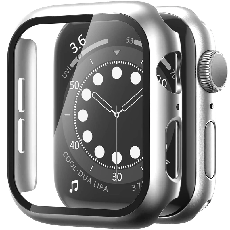 TINSOI 10PC Hard PC Case with Tempered Glass Screen Protector Compatible with Apple Watch Series 3 Series 2 Series 1 38mm