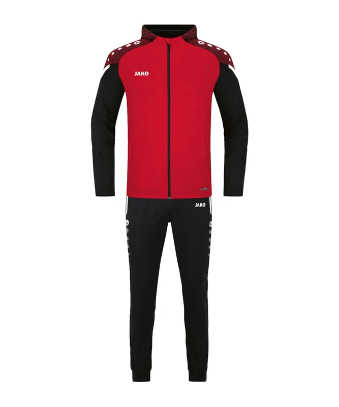 JAKO Men's Performance Tracksuit Red/Black, XL