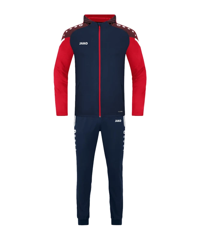 JAKO Men's Performance Tracksuit, Navy/red, L