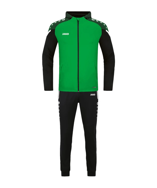 JAKO Men's Performance Tracksuit, Soft Green/Black, 4XL
