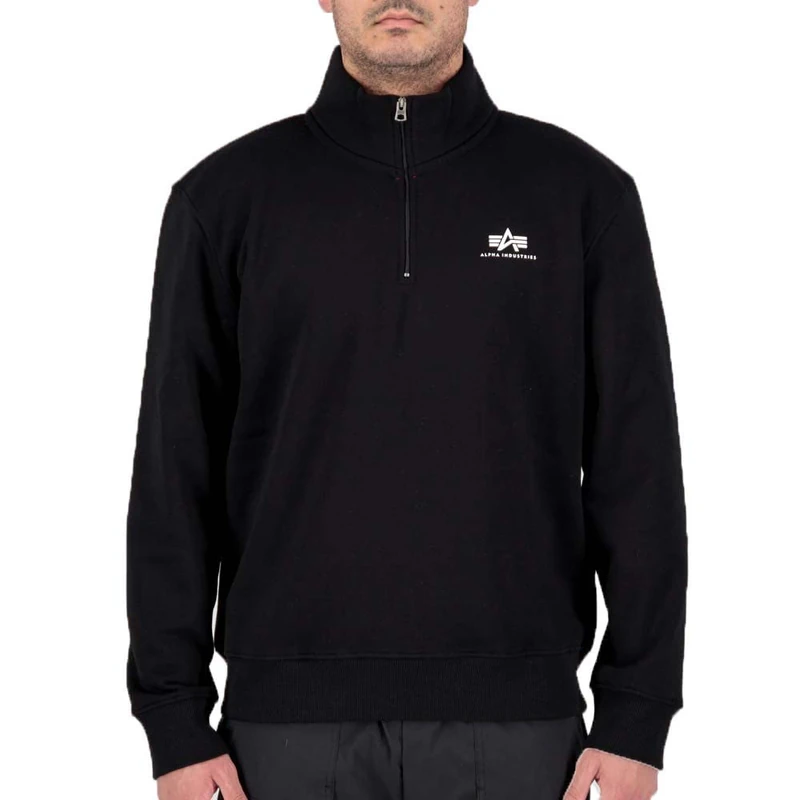 Alpha Industries Half Zip SL Sweatshirt for Men Black