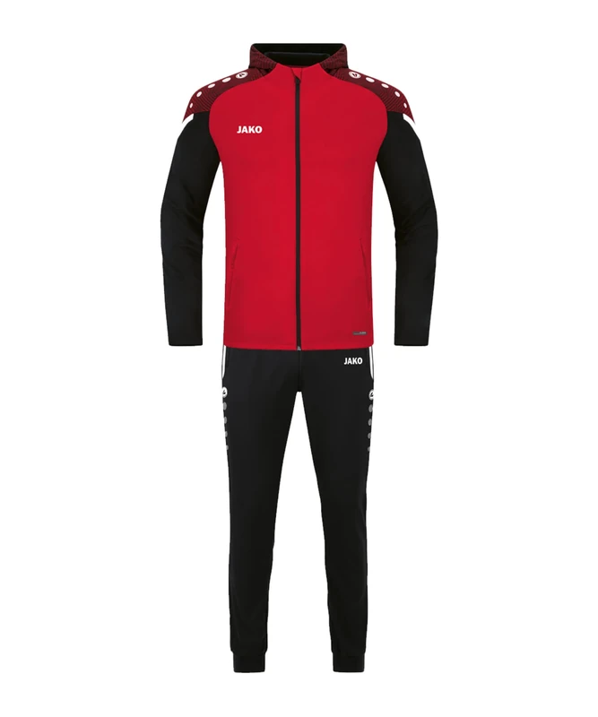 JAKO Men's Performance Tracksuit, Red/Black, XXL