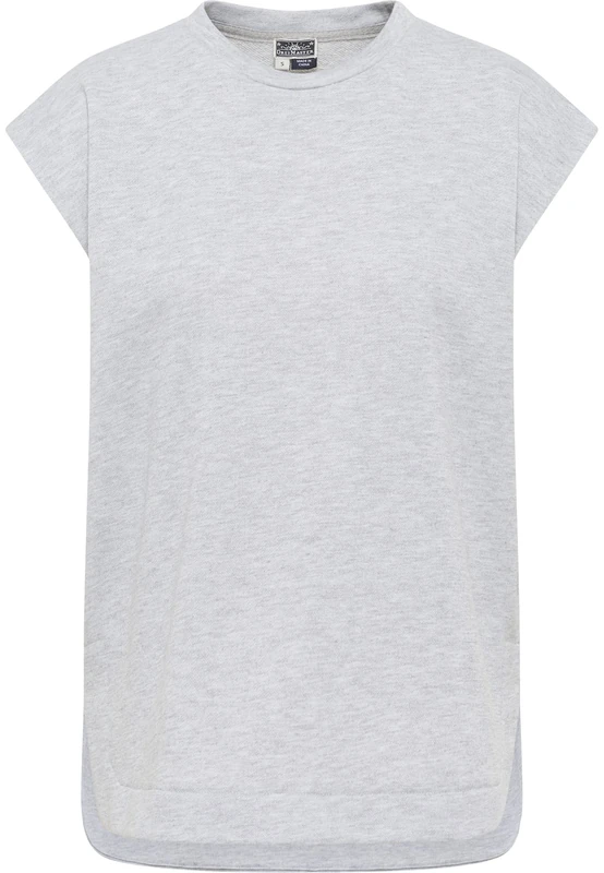 DreiMaster Women's Short sleeve sweatshirt, Light grey (light grey blend), XL