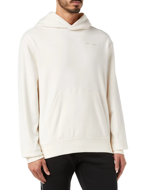 Champion Men's Eco Future Terry Custom Fit Hooded Sweatshirt, Ivory (RAL 1013), M