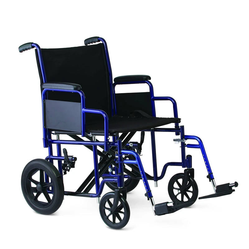 Medline Bariatric Transport Chair, 22" Wide