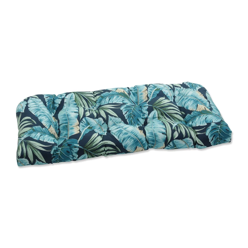 Pillow Perfect Outdoor/Indoor Tortola Midnight Blue Tufted Loveseat Cushion