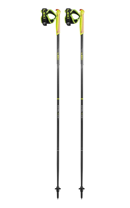 LEKI Evotrail FX.One TA Trail Running Poles, Black-Neonyellow-dk Anthracite, 130 cm - Image 1