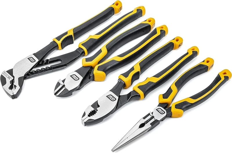 GearWrench 82203C-06 Pitbull Mixed Dual Material Plier Set, 4 Piece