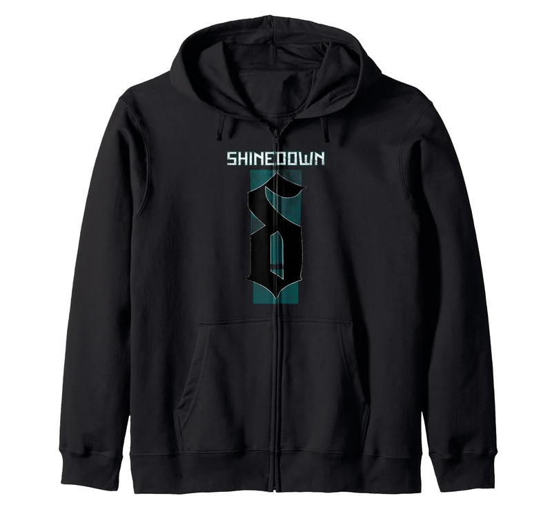 Shinedown Four Letter Circle Zip Hoodie - Image 1
