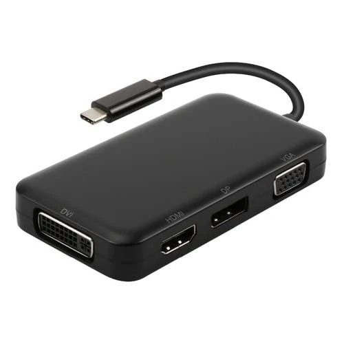 DLH - MOBILE ACCESSORIES USB-C (M) to DisplayPort/HDMI/VGA/DVI (F) Adapter - DP 4K/