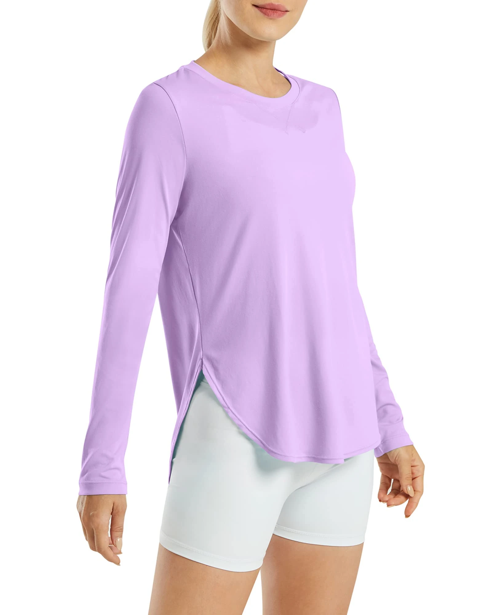 G4Free Women's Activewear Shirts UPF 50+ UV Sun Protection T-Shirts Long Sleeve Tops Workout Outdoor Gym Hiking Quick Dry Lightweight Shirts Purple