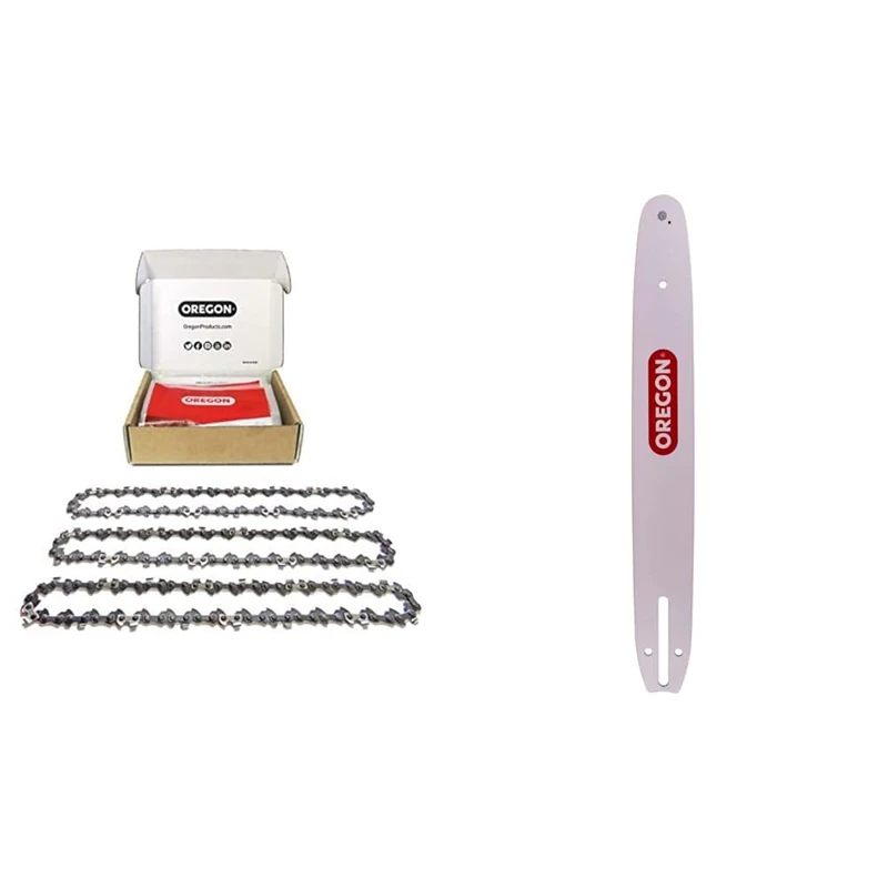 Oregon 3-Pack Pole Saw Chain and 1 Guide bar - 3/8" Low Profile, 0.50 inch (1.3mm), 40 Drive Links Chainsaw Chain & 10 Inch (25cm) A041 Mount bar for Black & Decker, Makita, Stiga and More
