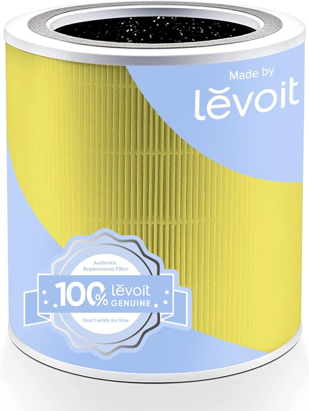 Levoit 400S Replacement Kitchen Odours, Highly Efficient Activated Carbon Pre, H13 HEPA Filter for Pet Owners, Smokers, Allergy Sufferers, Core 400S-RF-PA, Yellow, Extra bereit