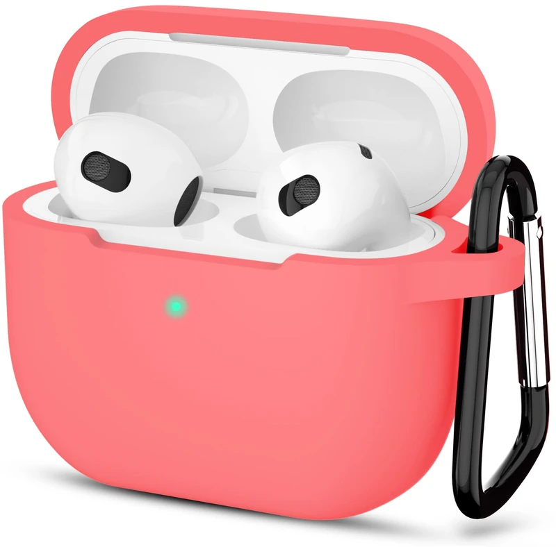 TINSOI Kompatibel mit AirPods 3 Case Cover, Silikon Schutzhülle für AirPods 3rd Generation Hülle 2021, Kabelloses Laden (10 Cases + 10 Keychains)