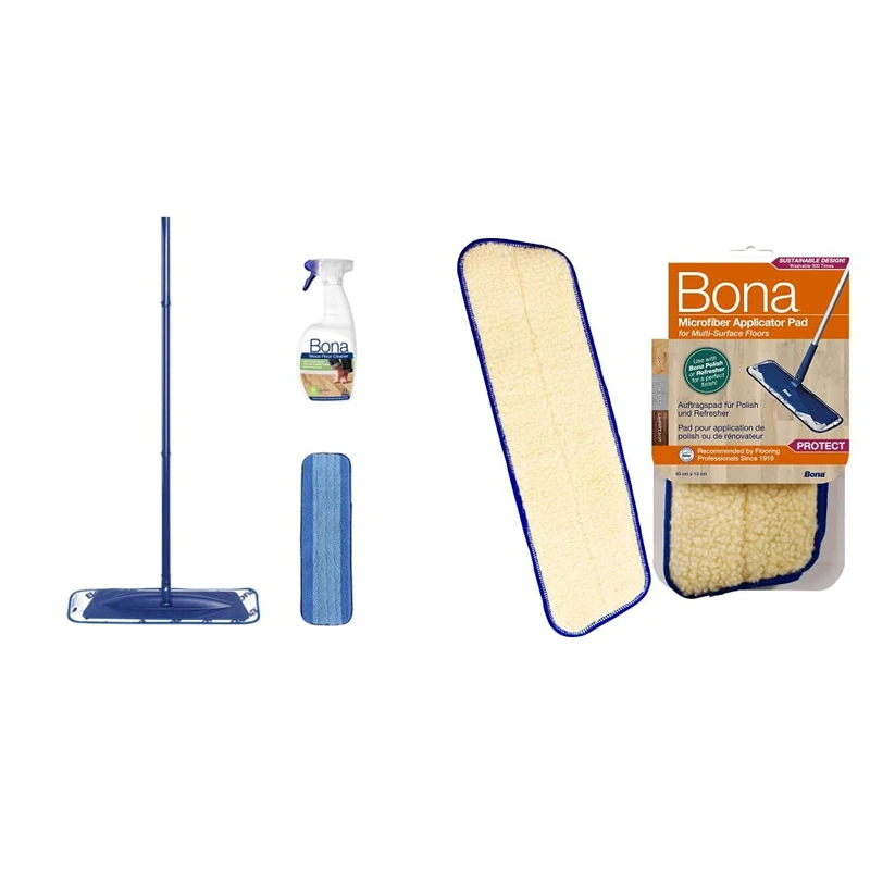 Bona Wood Floor Cleaning Kit & Microfiber Applicator Pad - Image 1