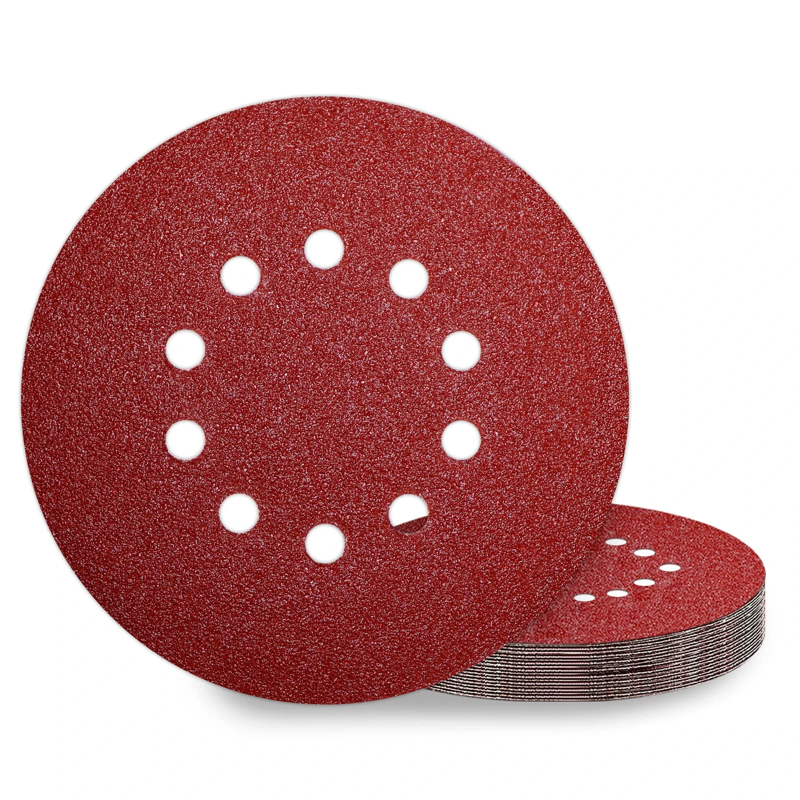 KONGMING 225mm sanding disc 10 Pcs 10 Hole Hook and Loop Grit P40 Sanding pads 9 inch sandpaper for Drywall Sander Long Neck Sander Sanding Giraffe