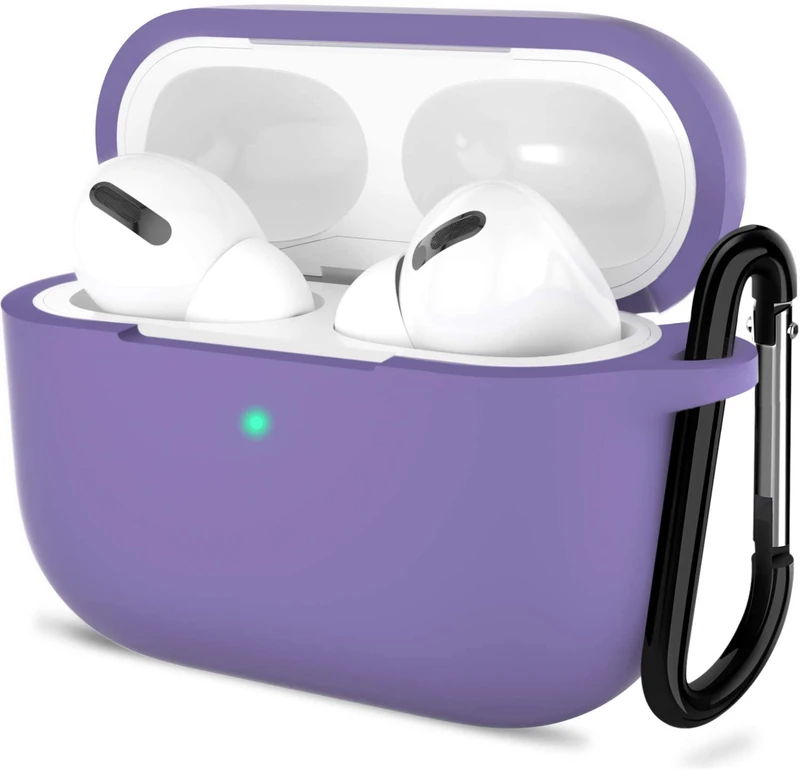 TINSOI Compatible with AirPods Pro Case Cover, Protective Silicone Cover Compatible with AirPods Pro (2019), Wireless Charging, 10 Cases + 10 Keychains - Image 1