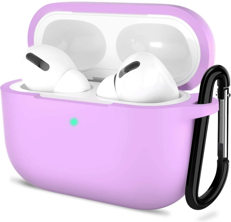 TINSOI Compatible with AirPods Pro Case Cover, Protective Silicone Cover Compatible with AirPods Pro (2019), Wireless Charging, 10 Cases + 10 Keychains - Image 1