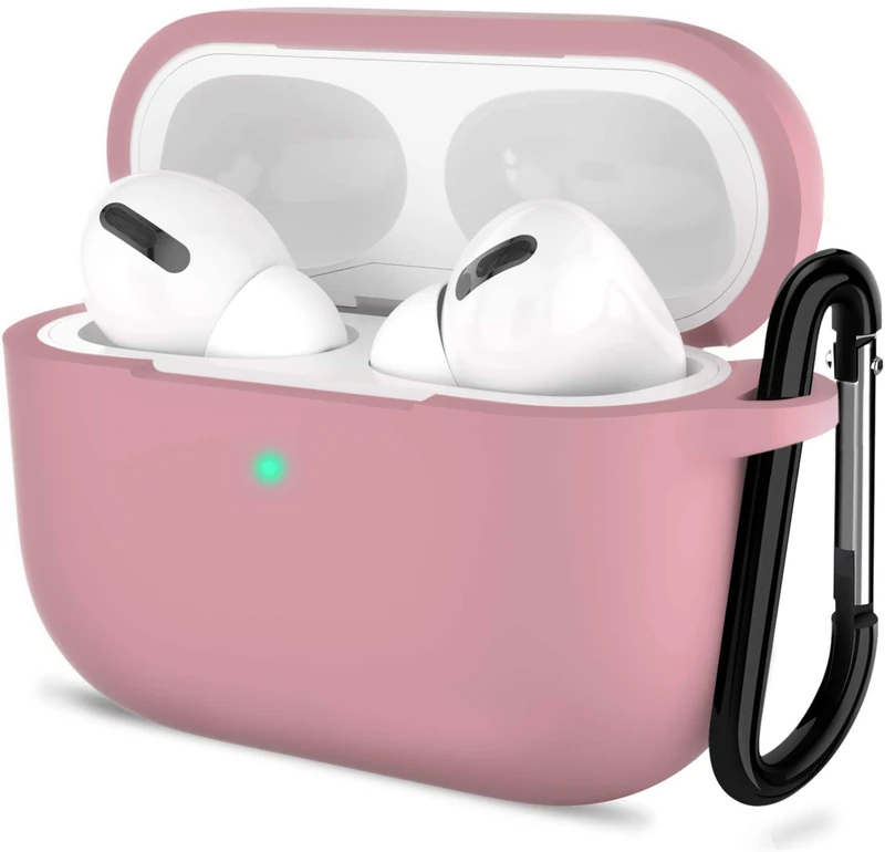 TINSOI Compatible with AirPods Pro Case Cover, Protective Silicone Cover Compatible with AirPods Pro (2019), Wireless Charging, 10 Cases + 10 Keychains - Image 1